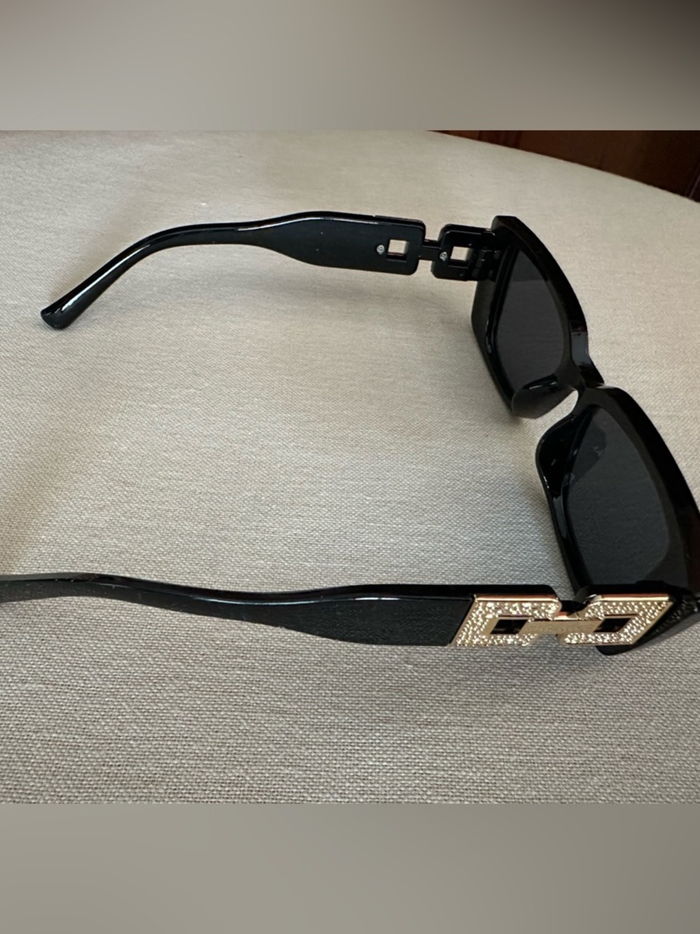 Sunglasses Black and Gold New in Bag